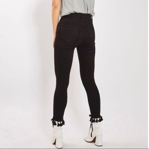 Black tassel jeans